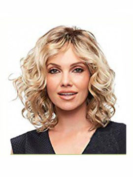 SHORT BLOND CURLY WIG
